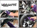 WoollyWormit Brush Cover grau &amp; lila 2er Pack